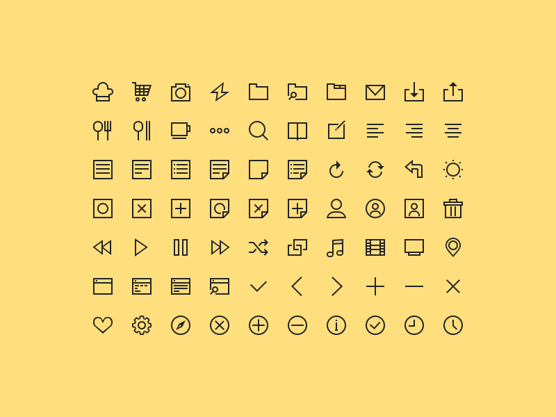 70_simple_icons_free_PSD