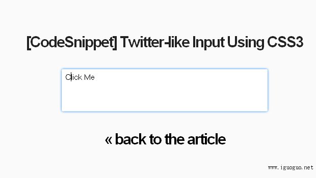 Twitter-like Input Using CSS3