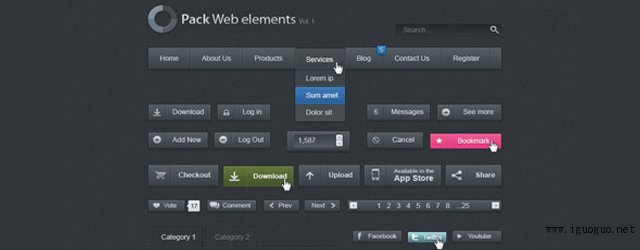 Dark Web UI Set