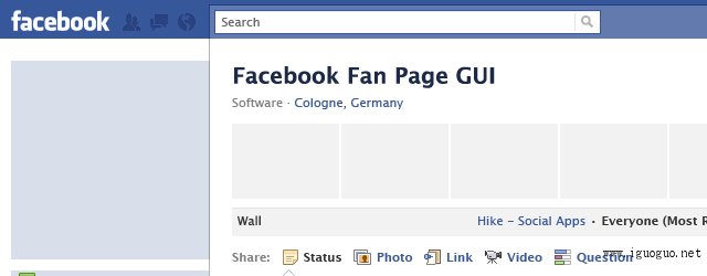 Facebook Fan Page GUI