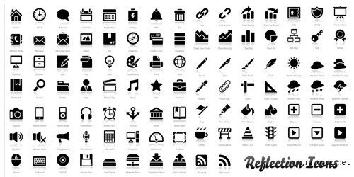 200+ Exclusive Free Icons: “Reflection