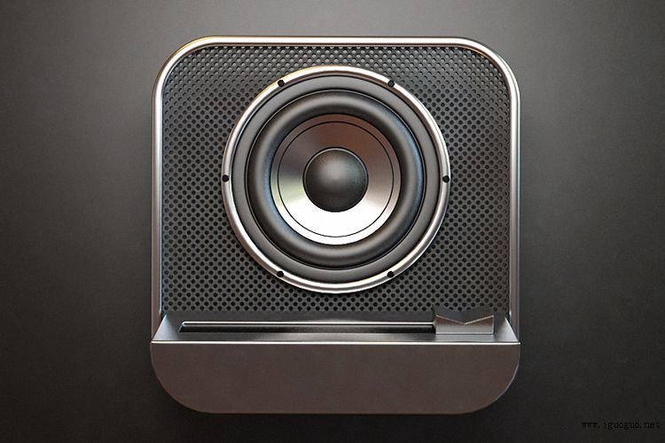 audio bass speaker icon ios app design