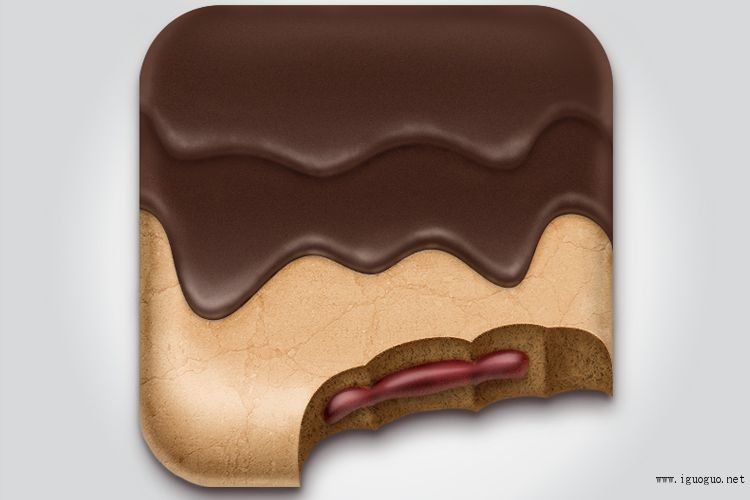 simple chocolate pastry ios app icon design