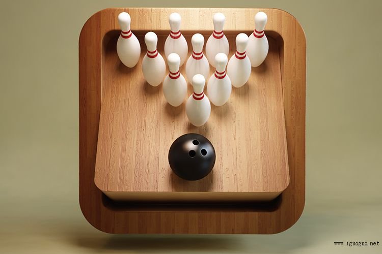 bowling ball pins mobile ios app icon