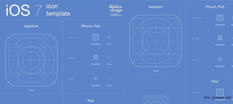 iOS 7 gui template ui kit free