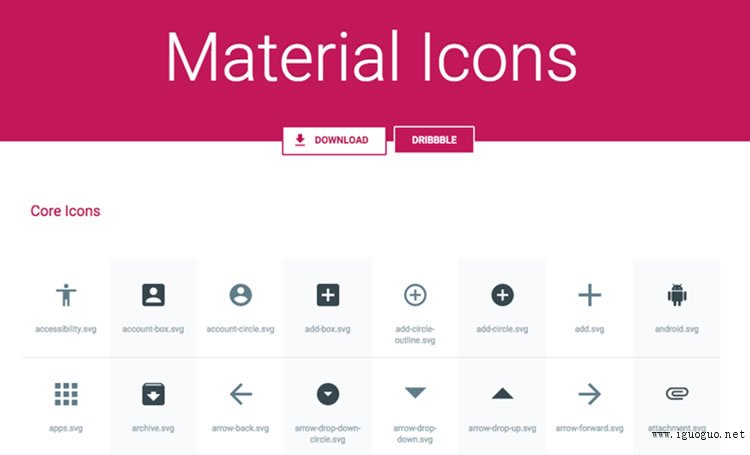 Material Icons Pack by Benjamin Schmidt